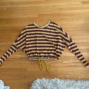 Striped Cropped Long Sleeve